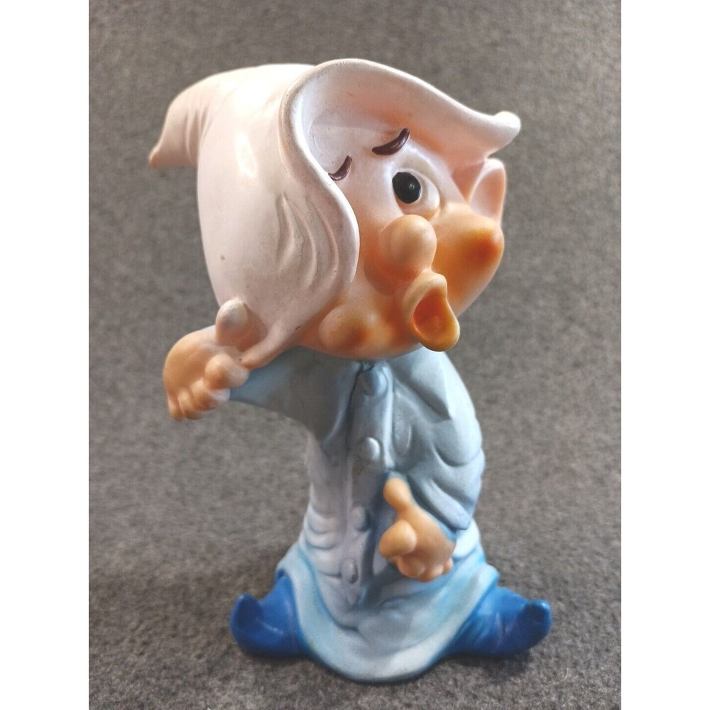 1960s Vintage Snow White Dwarf Dopey Rubber Toy Made in Hong Kong 7" Tall Rare